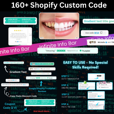 Shopify Custom Liquid Codes + Canva Premium Templates Free Gift
